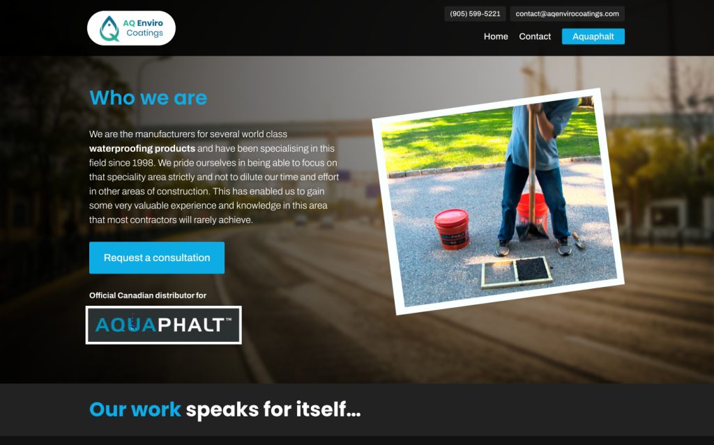 AQ Environmental Coatings — website by MX Web Solutions