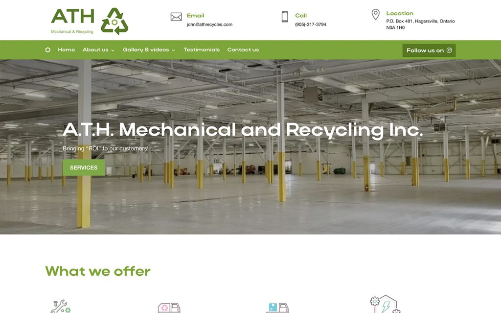 ATH Mechanical — website by MX Web Solutions