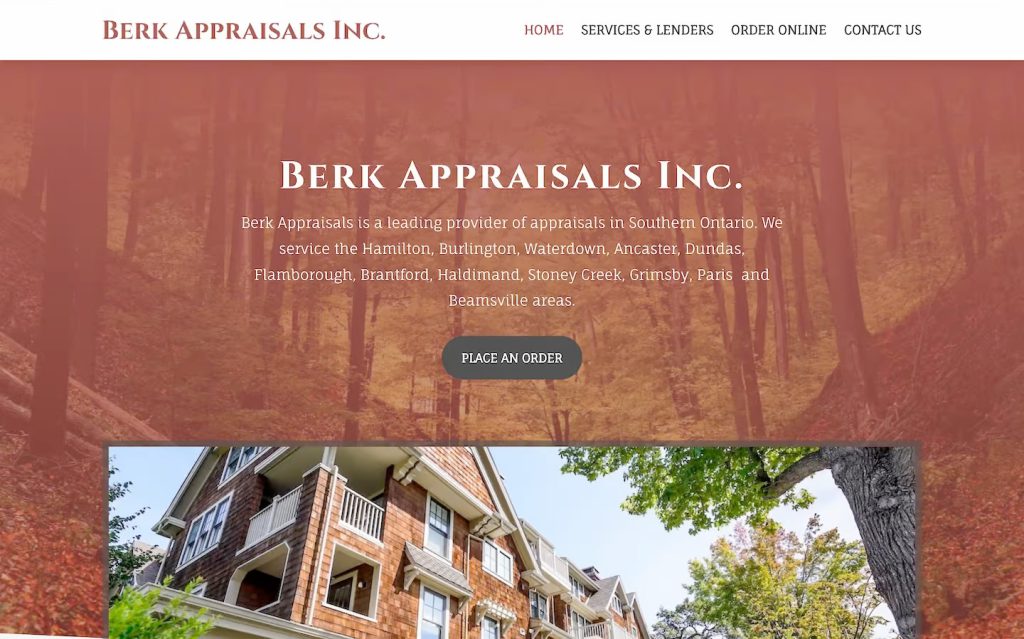 Berk Appraisals — website by MX Web Solutions