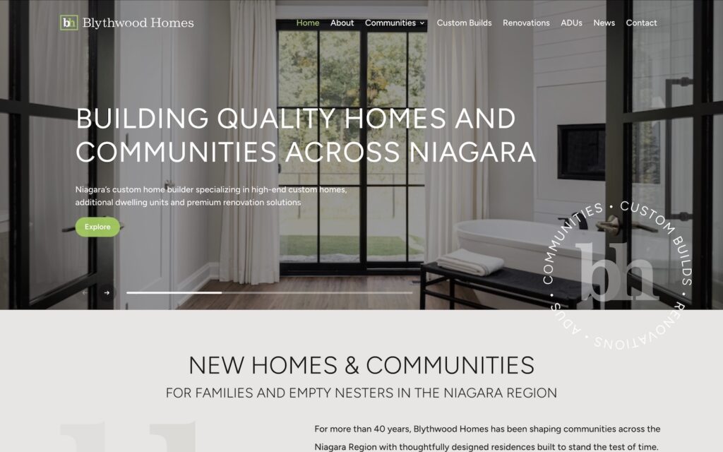Blythwood Homes — website by MX Web Solutions
