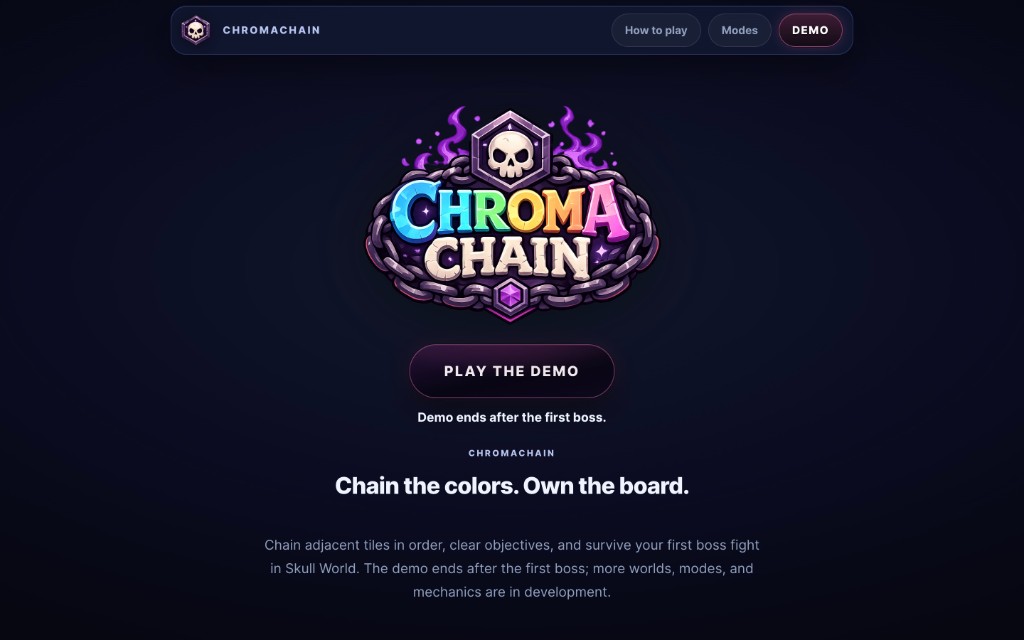 ChromaChain — website by MX Web Solutions