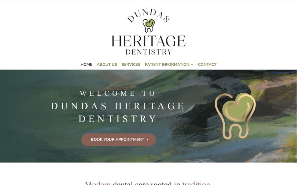 Dundas Heritage Dentistry — website by MX Web Solutions