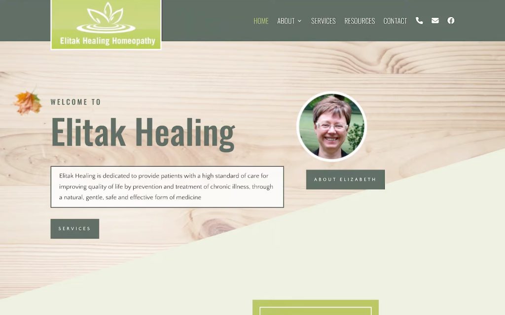 Elitak Healing — website by MX Web Solutions