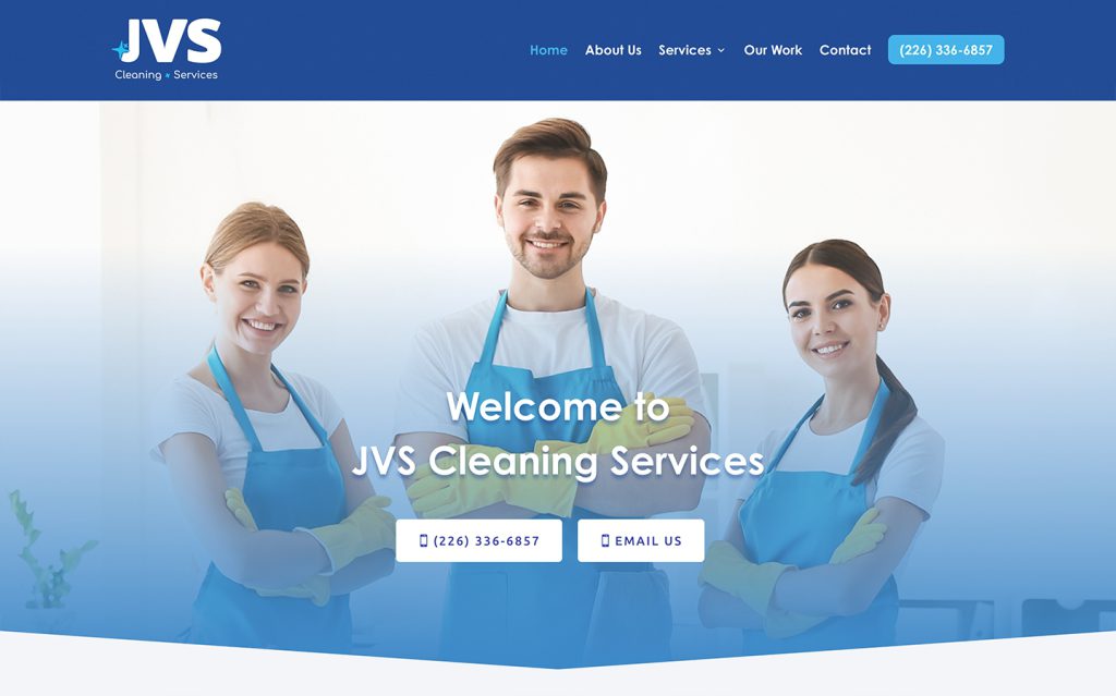JVS Cleaning Services — website by MX Web Solutions