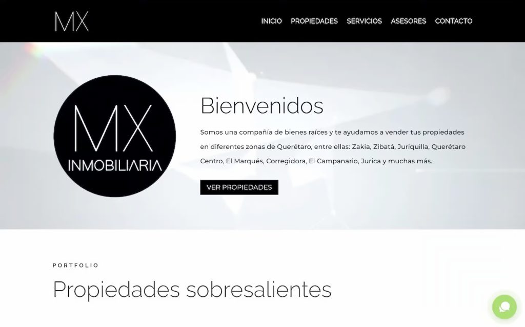 MX Inmobiliaria — website by MX Web Solutions