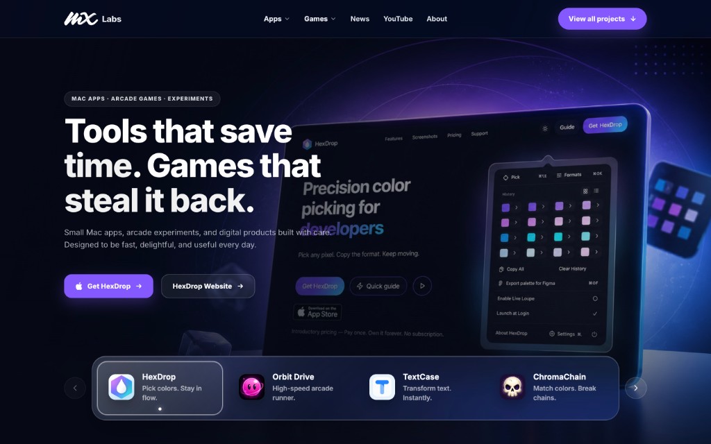 MX Labs website