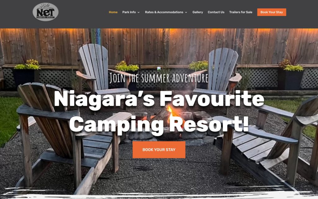 N.E.T. Camping Resort — website by MX Web Solutions