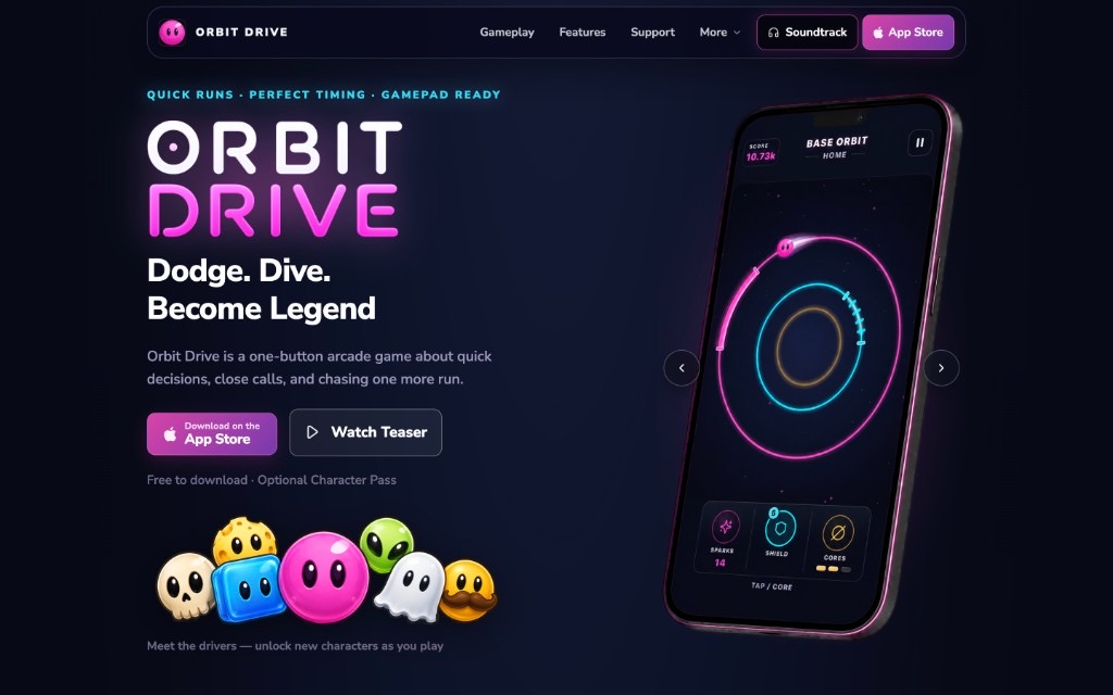 Orbit Drive website screenshot