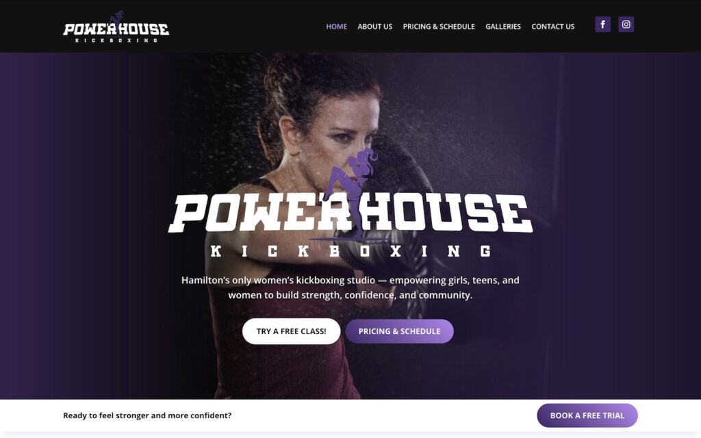 Powerhouse Kickboxing — website by MX Web Solutions