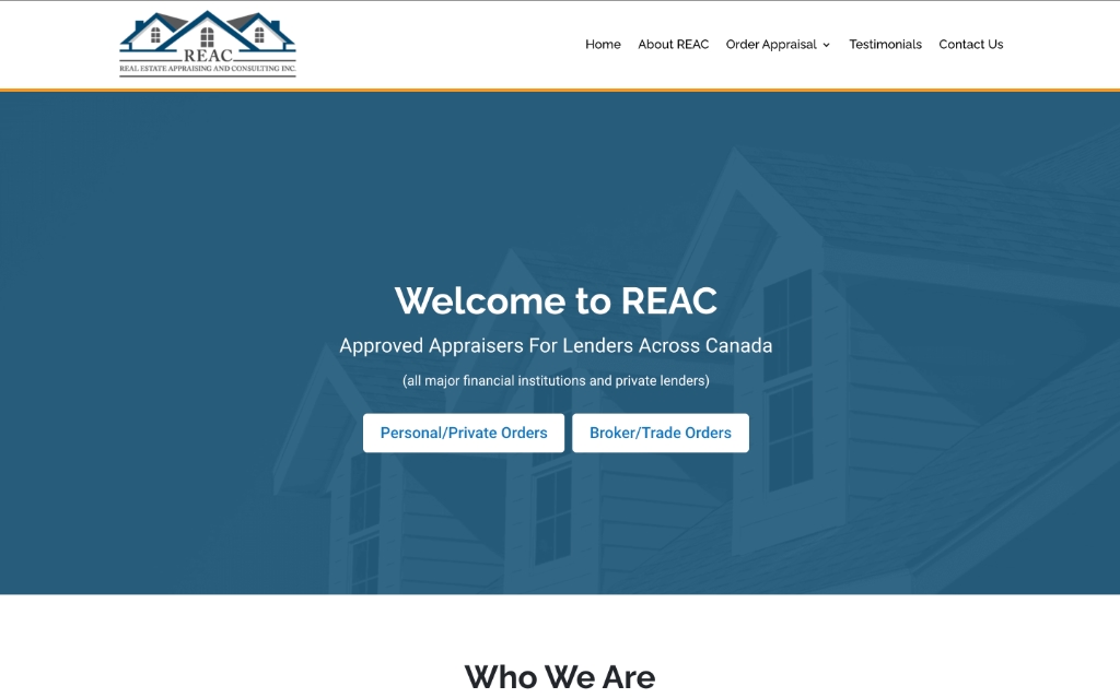 Real Estate Appraising & Consulting — website by MX Web Solutions