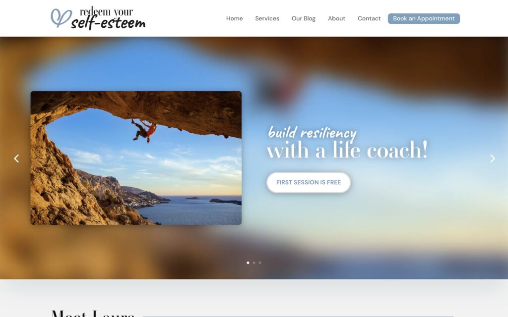 Redeem Your Self-Esteem — website by MX Web Solutions