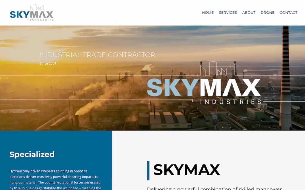 SKYMAX Industries — website by MX Web Solutions